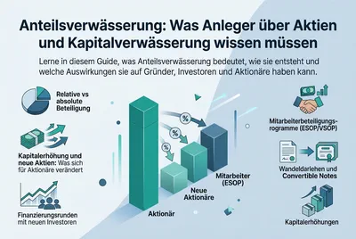 Anteilsverwässerung: Was Anleger über Aktien und Kapitalverwässerung wissen müssen